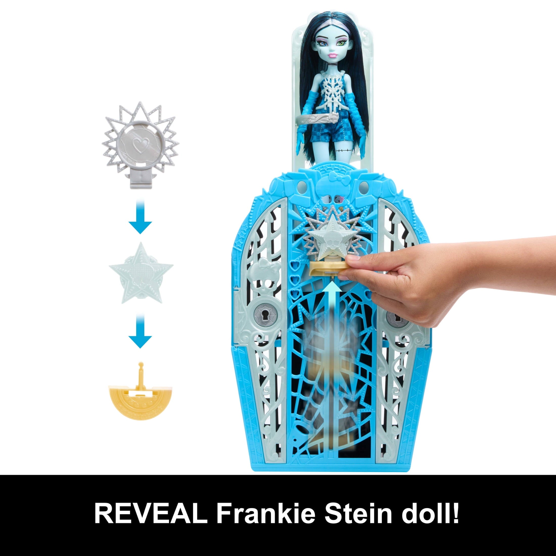 Monster High Skulltimate Secrets Hauntlywood Mysteries Doll, Frankie Stein with 19+ Surprises
