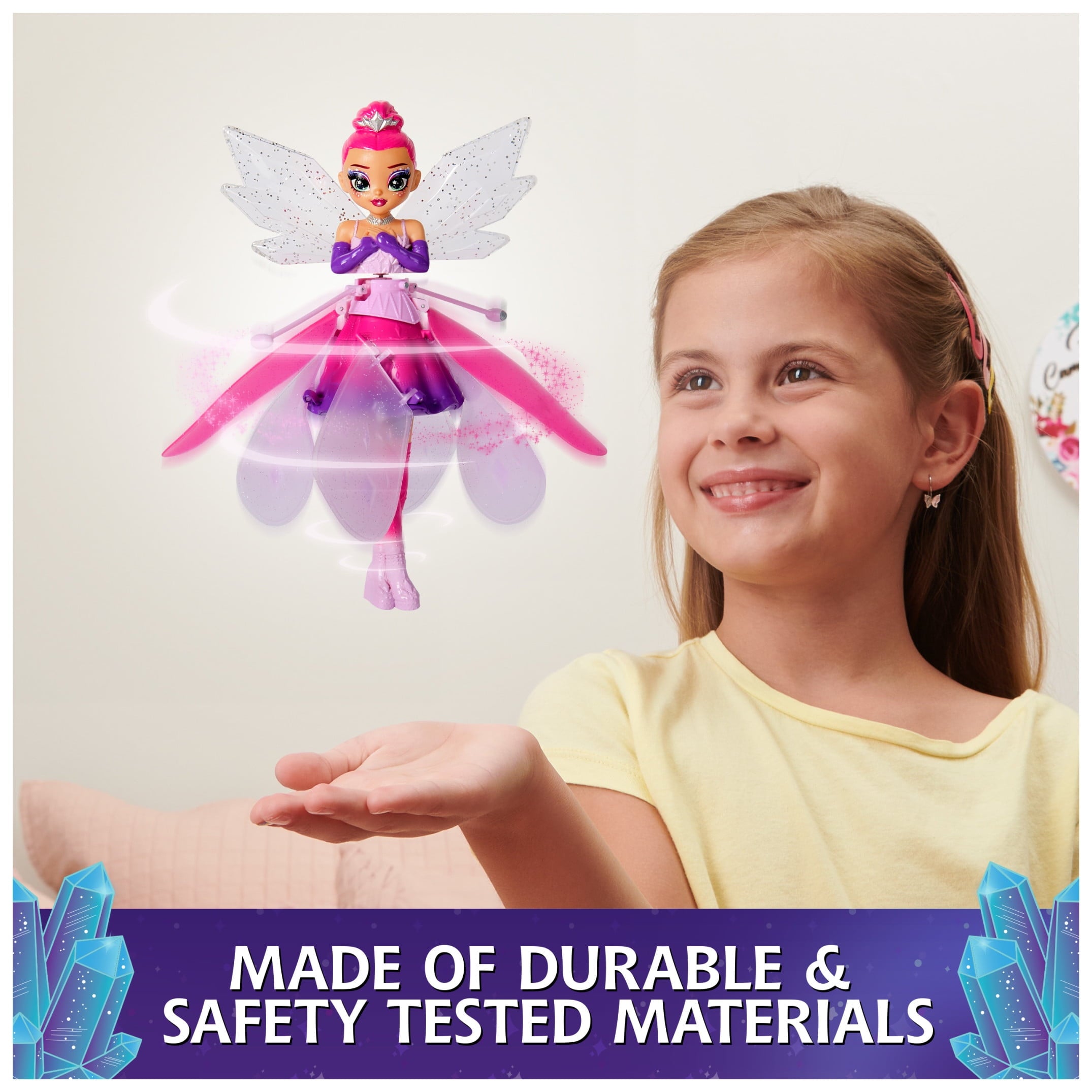 Crystal Flyers, Magical Flying Doll with Crystal Wings, Interactive Kids Toys for Ages 5 and up