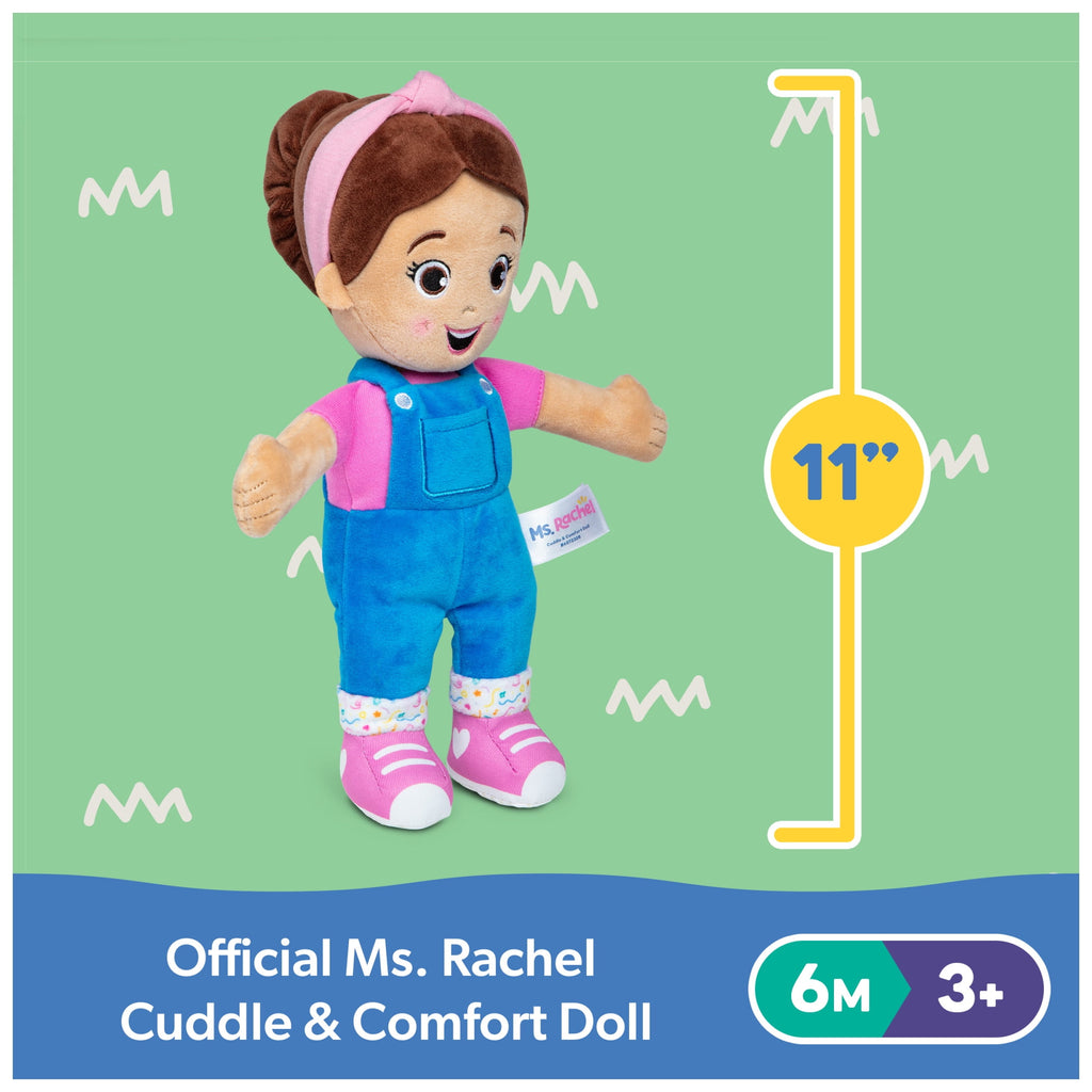 Ms. Rachel Official Basic 11-Inch Cuddle & Comfort Plush Doll for Ages 6 Months to 3+