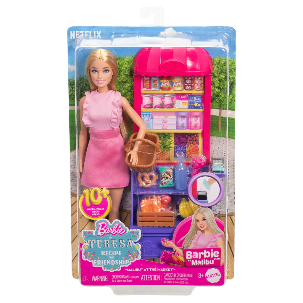 Barbie and Teresa Recipe for Friendship Malibu at the Market Doll & Playset with 11 Accessories