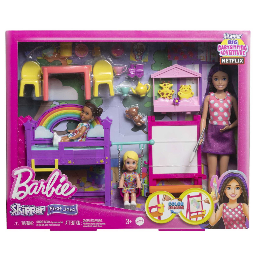 Barbie Skipper Babysitters Inc. Ultimate Daycare Playset with 3 Dolls, Furniture & 15+ Accessories