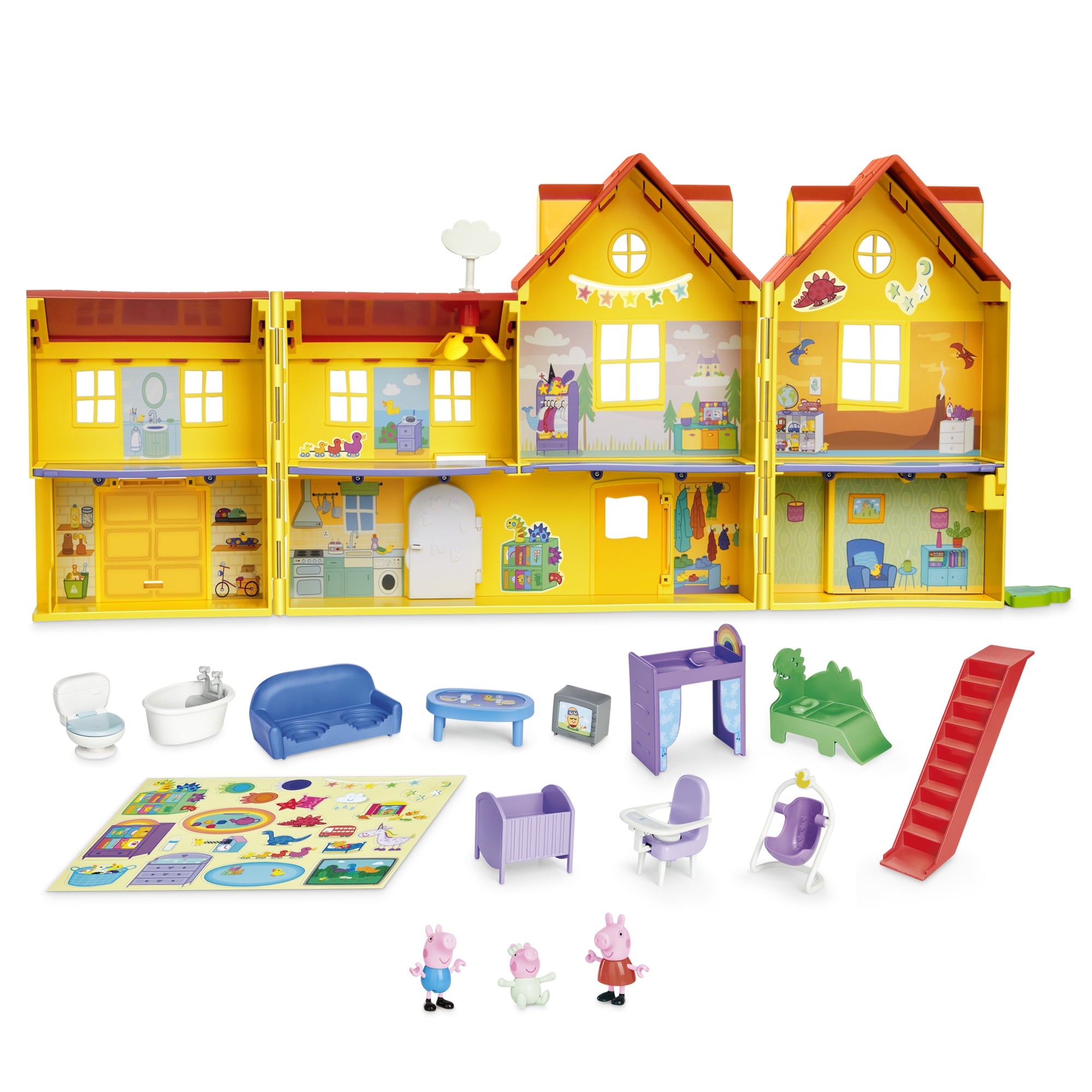 Peppa Pig Toys Peppa's Big Family House with Baby Evie, Playsets for Girls and Boys, 3+
