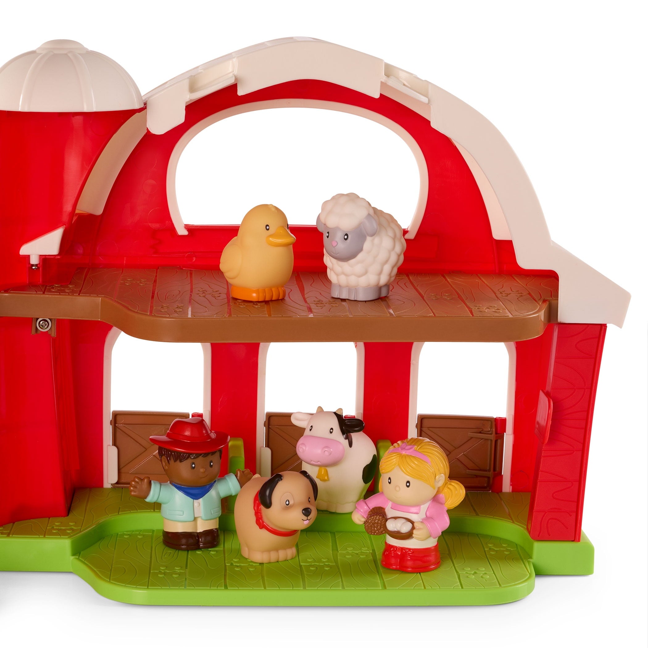 Battat My First Barn Rustic Red Foldable Farm Playset for 18 Months +