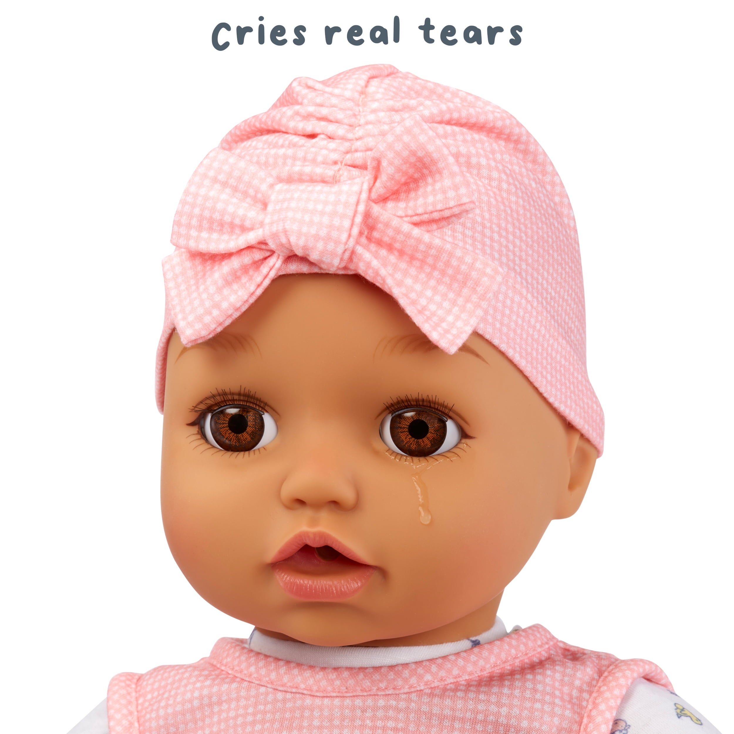 Baby Born My Real Baby Doll Ava, Light Brown Eyes, Soft-Bodied, Kids Ages 3+, Sounds, Drinks & Wets, Cries